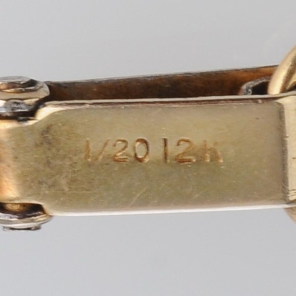 Vintage 12K Gold Filled Bracelet & Rhinestones - Picture 8 of 8